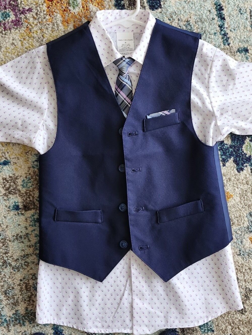 Boys Van Heusen Navy 4 Piece Suit